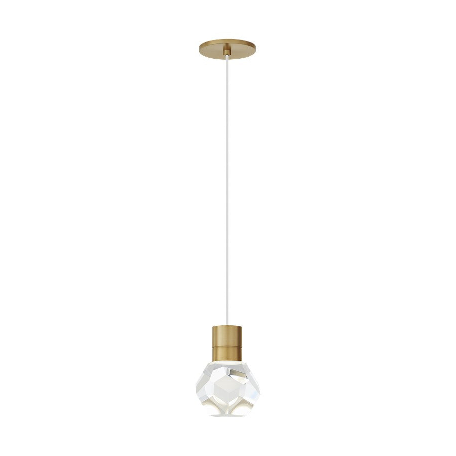 Visual Comfort Modern Kira 1Lt Pendant/LED922, BS/WH - 700TDKIRAP1WNB-LED922