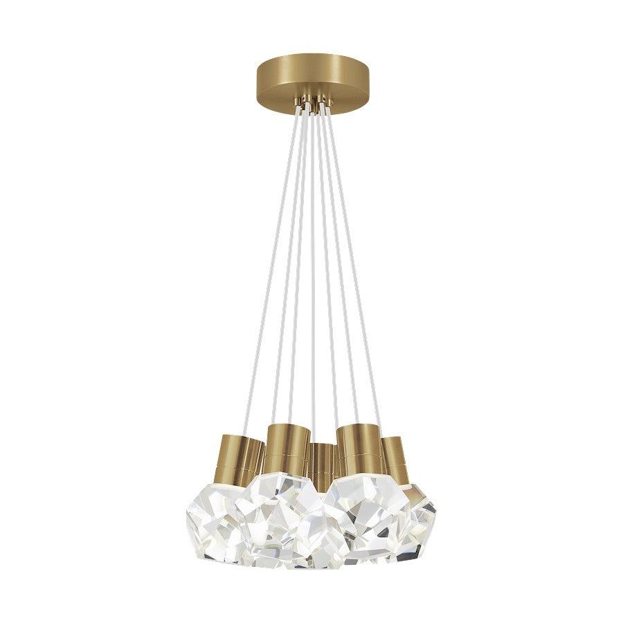 Visual Comfort Modern Kira 7Lt Pendant/LED922, BS/WH - 700TDKIRAP7WNB-LED922