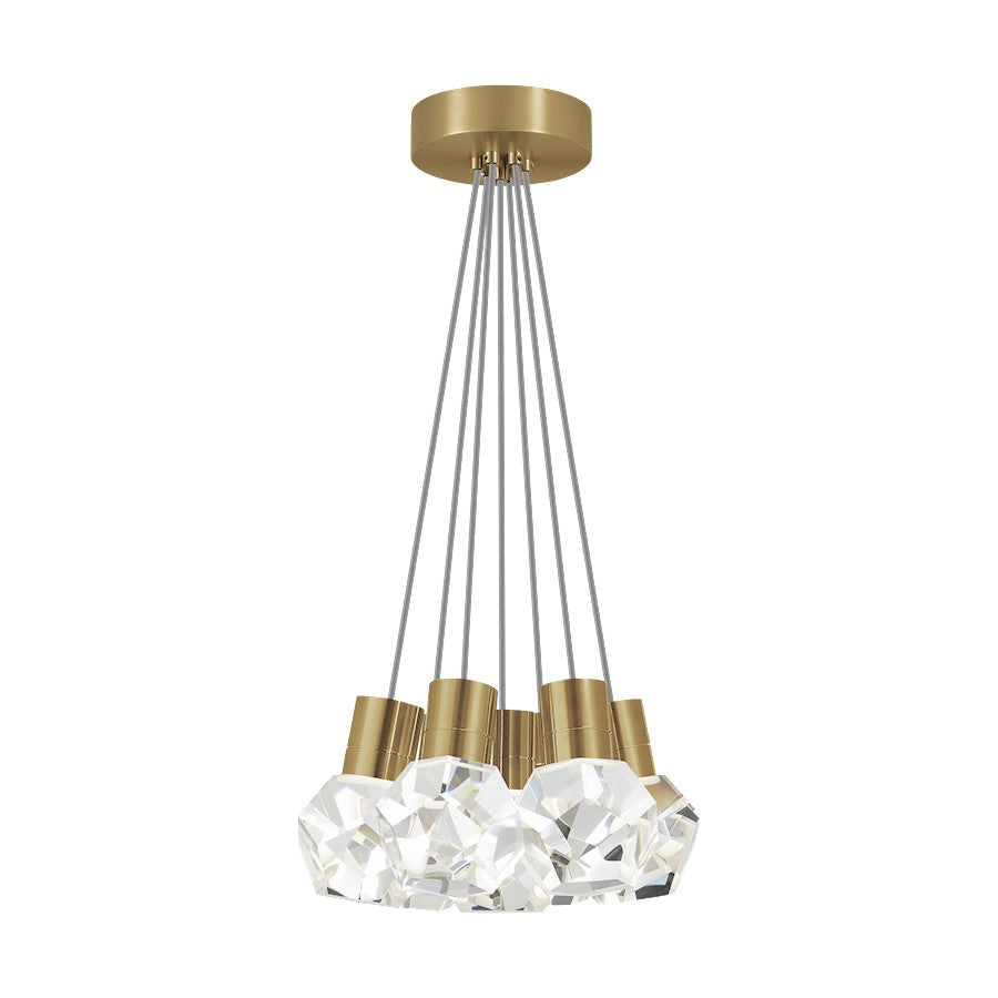 Visual Comfort Modern Kira 7Lt Pendant/LED922, BS/Gray - 700TDKIRAP7YNB-LED922