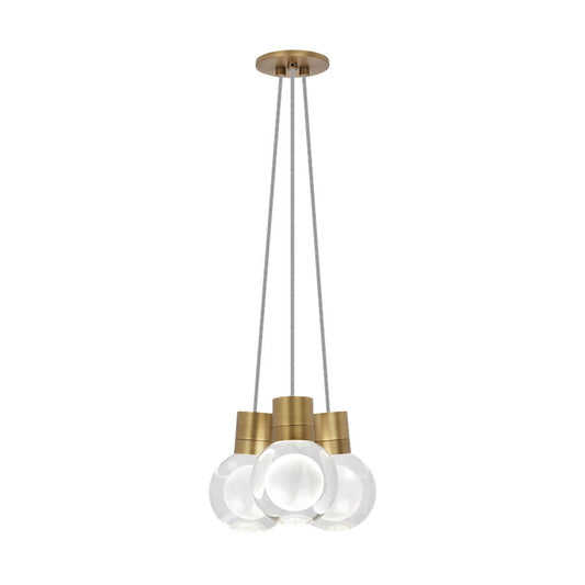 Visual Comfort Modern Mina 3Lt Pendant/LEDWD, BS/LE/B/W - 700TDMINAP3CINB-LEDWD