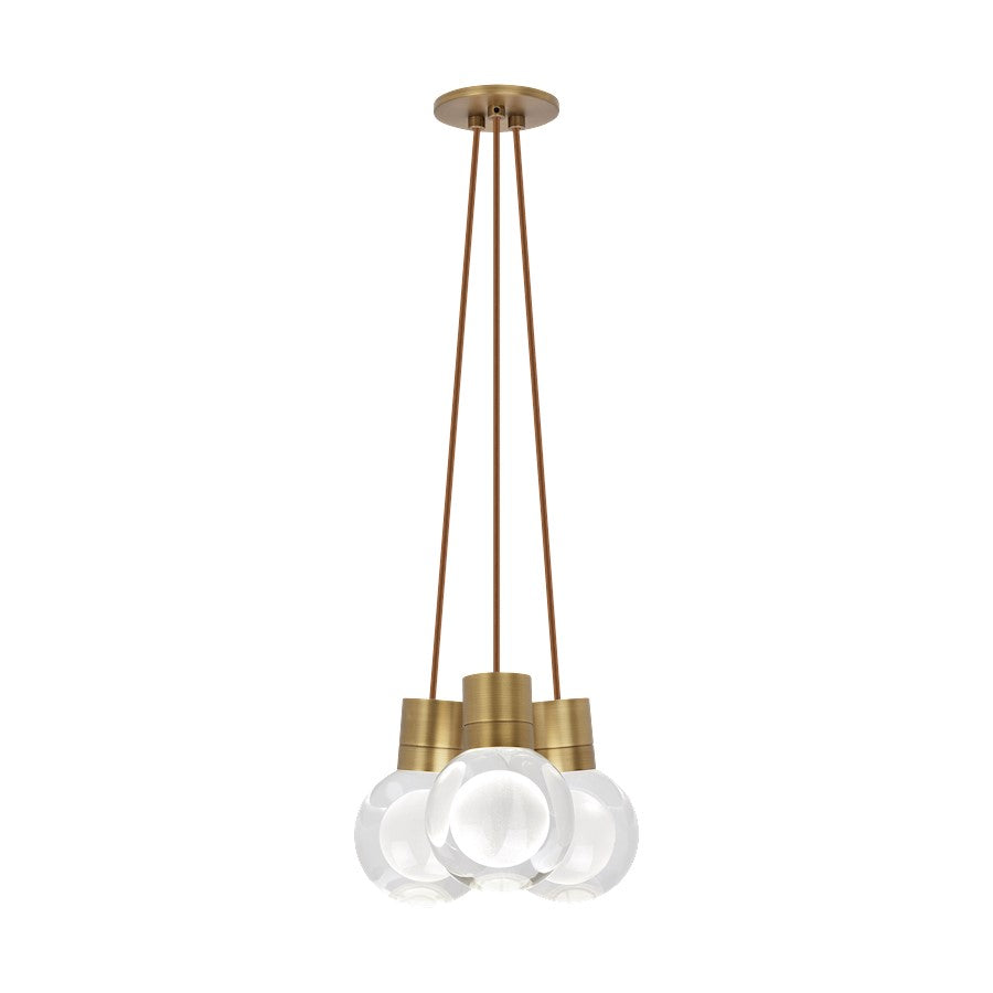 Visual Comfort Modern Mina 3Lt Pendant/LED922, BS/LE/CP - 700TDMINAP3CPNB-LED922