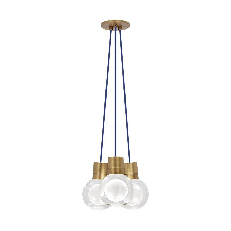 Visual Comfort Modern Mina 3Lt Pendant/LED922, BS/LE/BL - 700TDMINAP3CUNB-LED922