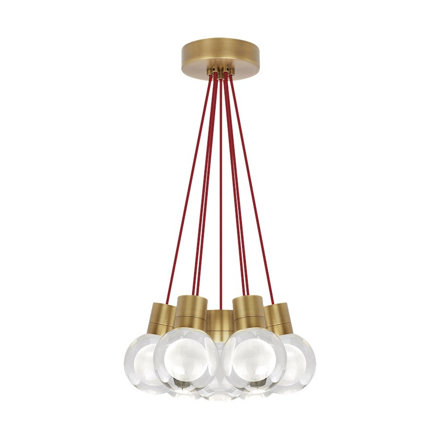 Visual Comfort Modern Mina 7Lt Pendant/LED922, BS/LE/R - 700TDMINAP7CRNB-LED922