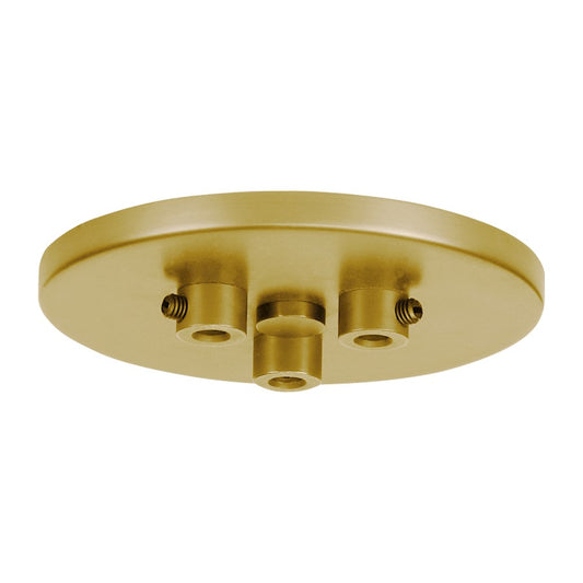 Visual Comfort Modern Line-Voltage Mini Canopy 3 Port Round, BS - 700TDMRD3TNB