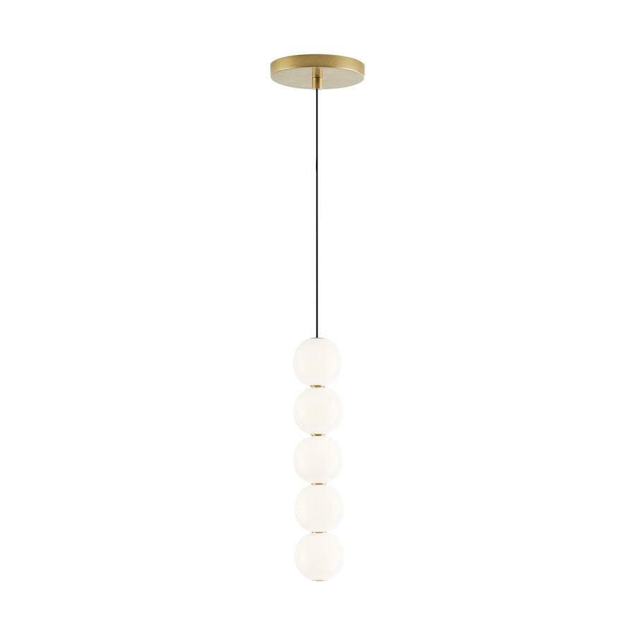 Tech Lighting Orbet 5 Light Pendant in Natural Brass - 700TDOBT5NB-LED927