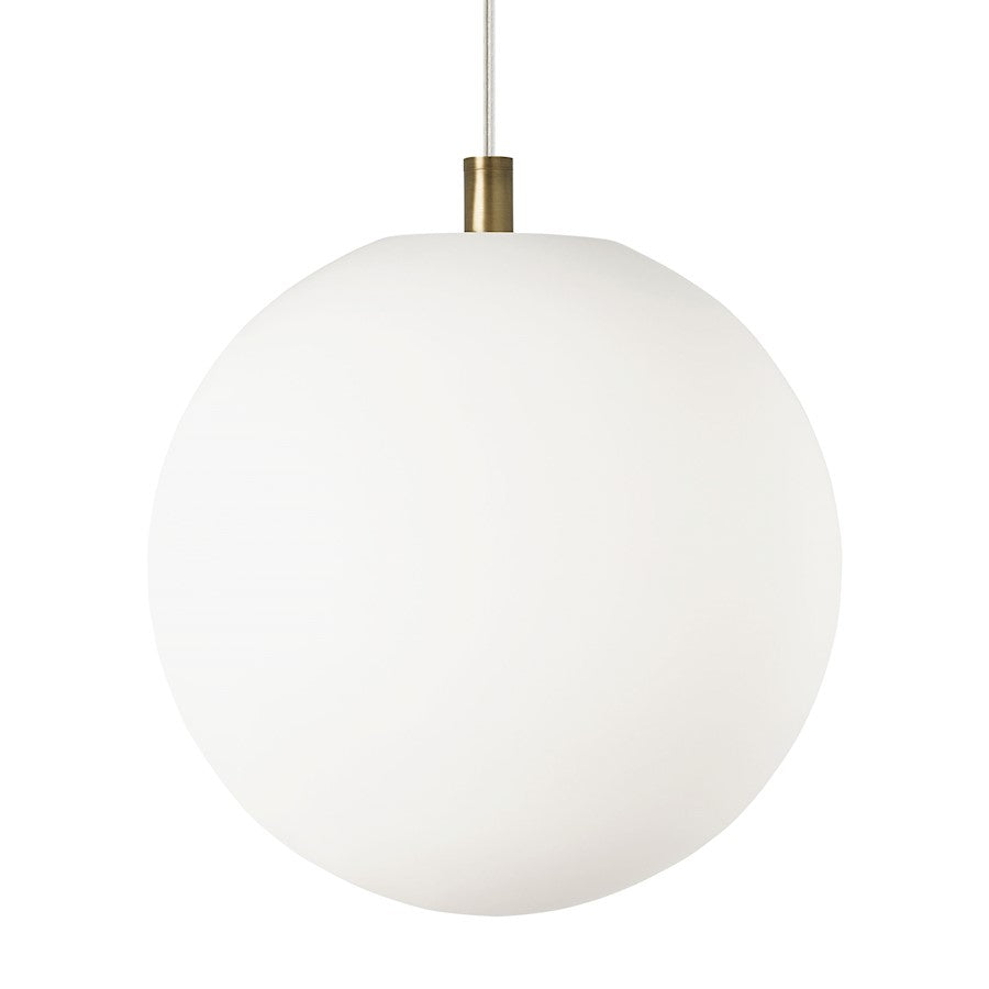 Pendant, White/Satin Nickel