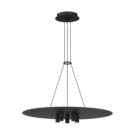 Tech Lighting Ponte 1 Light 22" 120V Pendant, Black - 700TDPNT22B-LED930