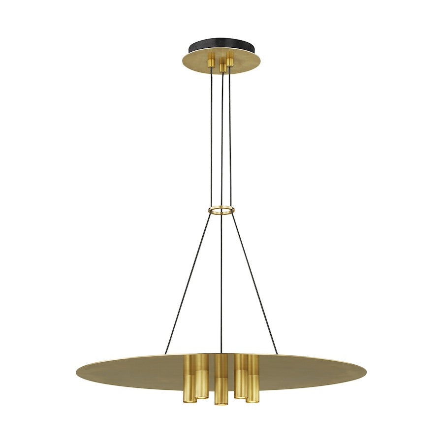 Tech Lighting Ponte 1 Light 22" 120V Pendant, Brass - 700TDPNT22NB-LED930