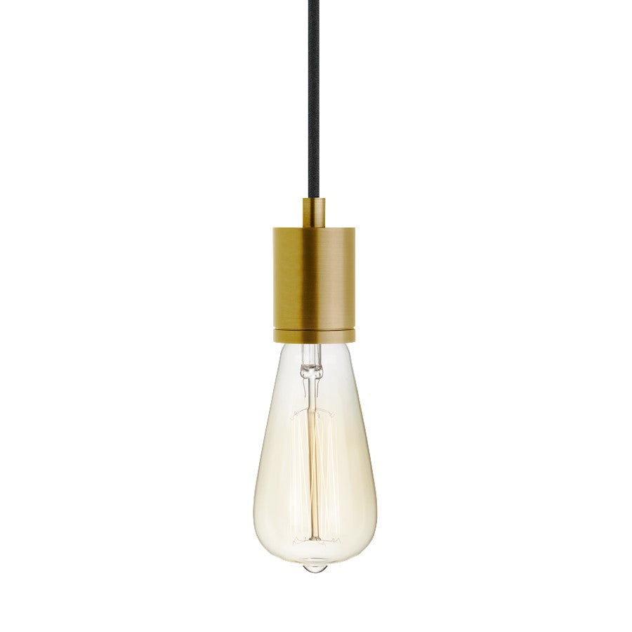 Visual Comfort Modern SoCo 1Lt Pendant, Brass/16ft Black Cord - 700TDSOCOPM16BNB