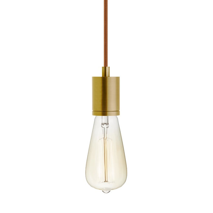 Visual Comfort Modern SoCo 1Lt Pendant, Brass/24ft Copper - 700TDSOCOPM24PNB