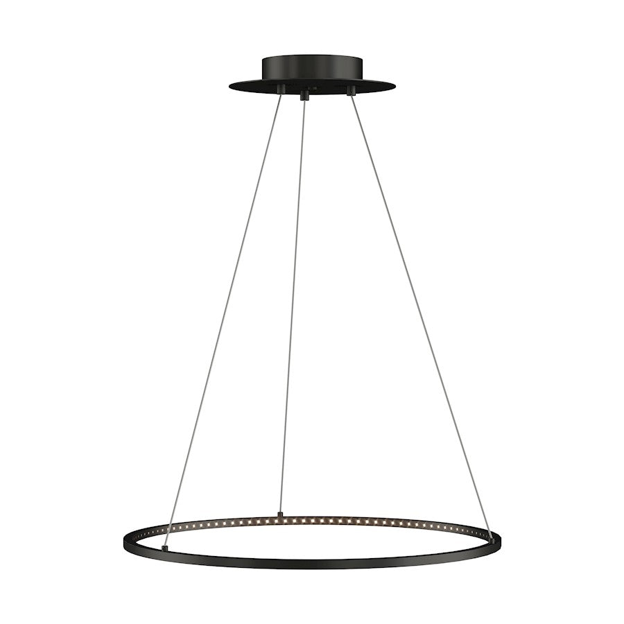 Tech Lighting 1-LT Vellavi 24" Chandelier, Nightshade Black - 700VLV24B-LED922