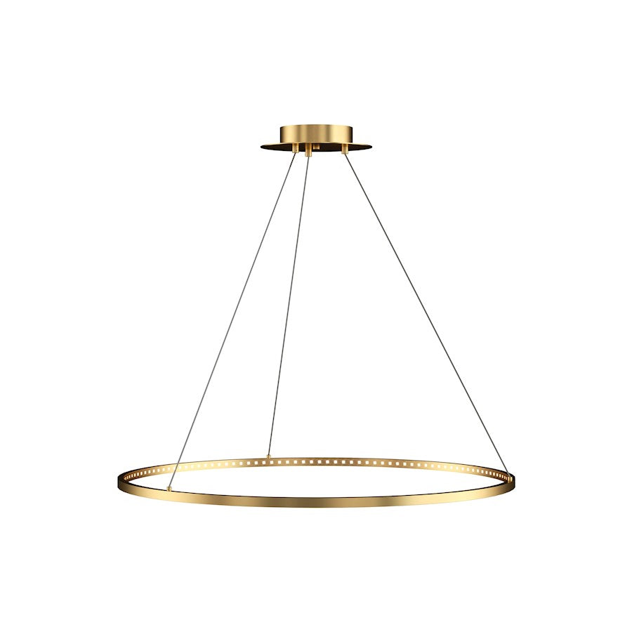 Tech Lighting 1 Light Vellavi 36" Chandelier, Natural Brass - 700VLV36NB-LED922