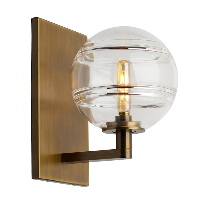 Visual Comfort Modern Sedona Wall Light, Clear/Satin Nickel