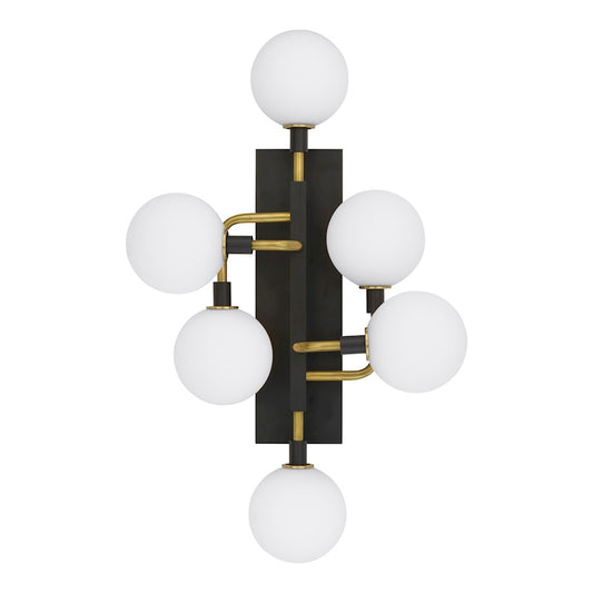 Modern Viaggio Wall Light, Opal/Brass