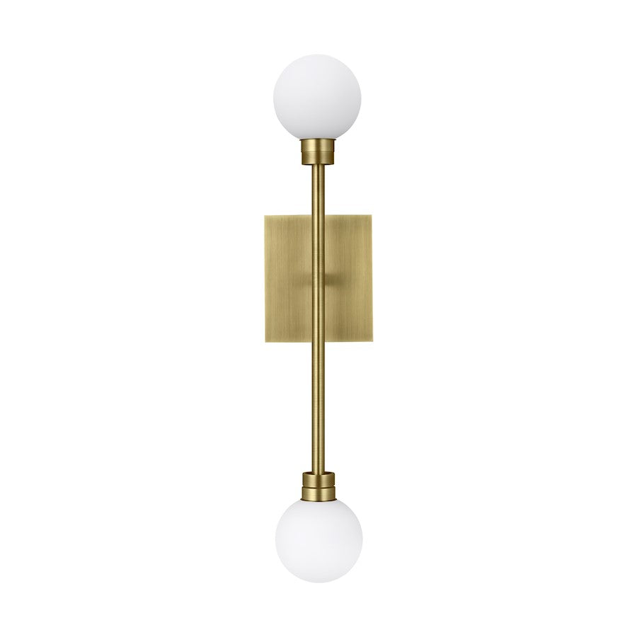 Visual Comfort Modern LED 927-277 Mara Wall, Aged Brass