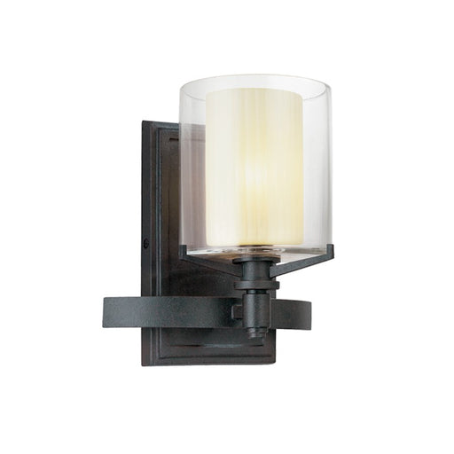 Troy Lighting Arcadia 1Lt Wall Sconce, French Iron/Clear - B1711-TRN