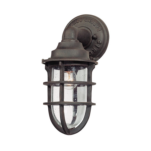 Troy Lighting Wilmington 1Lt Wall Sconce, Small, Rust/Clear Seeded - B1865-HBZ