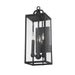 Troy Lighting Caiden 3 Light Exterior Wall Sconce, Iron/Clear Seeded - B2062-FOR
