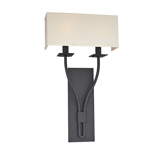 Troy Lighting Palladium 2Lt Wall Sconce, Bronze/Hardback Linen - B2462-TBK