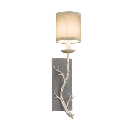 Troy Lighting Adirondack 1Lt Wall Sconce, Graphite/Silver/Beige - B2841-GRA-WSL