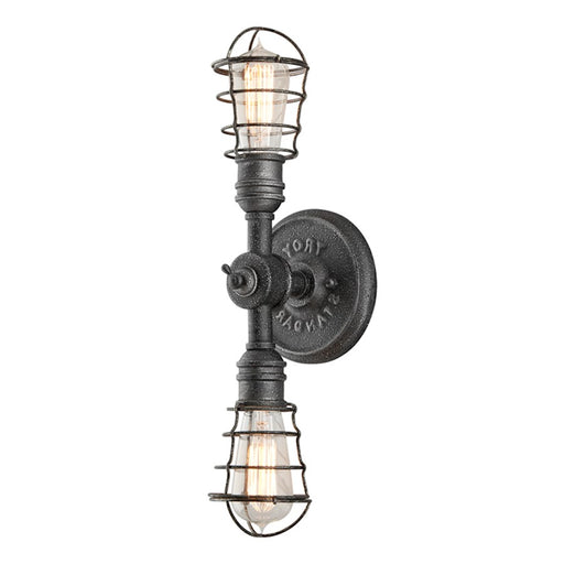 Troy Lighting Conduit 2Lt Wall Sconce, Old Silver/ - B3812-APW