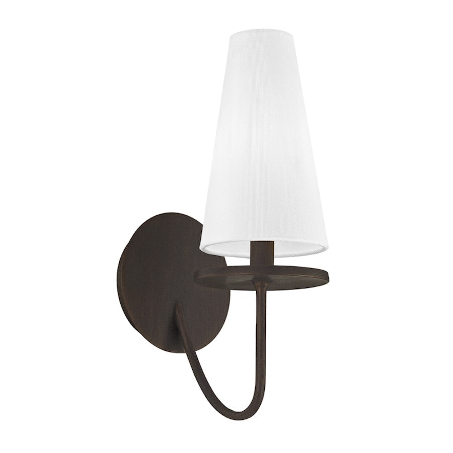 Troy Lighting Marcel 1Lt Wall Sconce, Pompeii Bronze/Off-White - B6291-TBZ