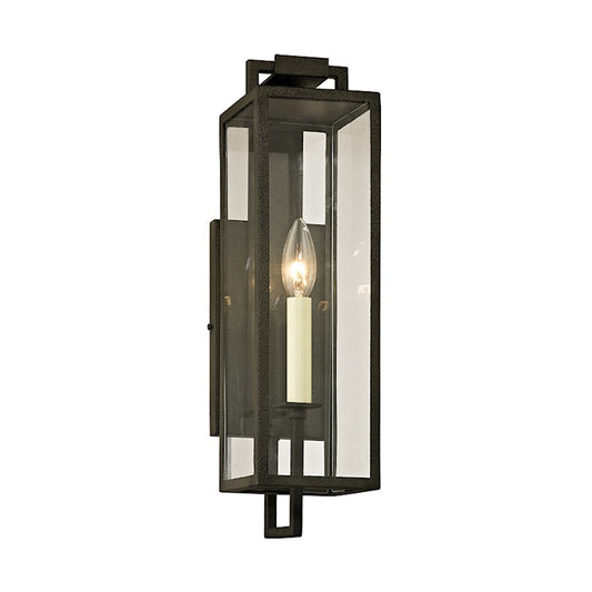 Troy Lighting Beckham 1Lt Wall Sconce, Forged Iron/Clear - B6381-FOR