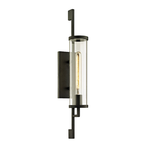 Troy Lighting Park Slope 1Lt 26" Wall Sconce, Forged Iron/Clear - B6462-FOR