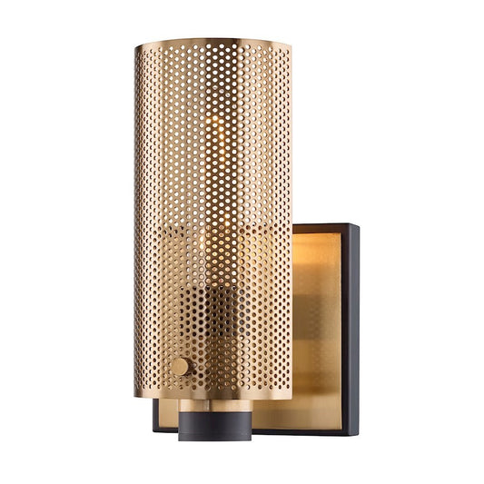 Pilsen 1 Light Wall Sconce, Modern Bronze/Aged Brass