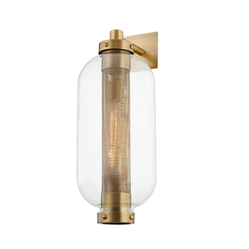 Troy Lighting Atwater 1Lt 23" Wall Sconce, Vintage Brass/Clear - B7032-PBR