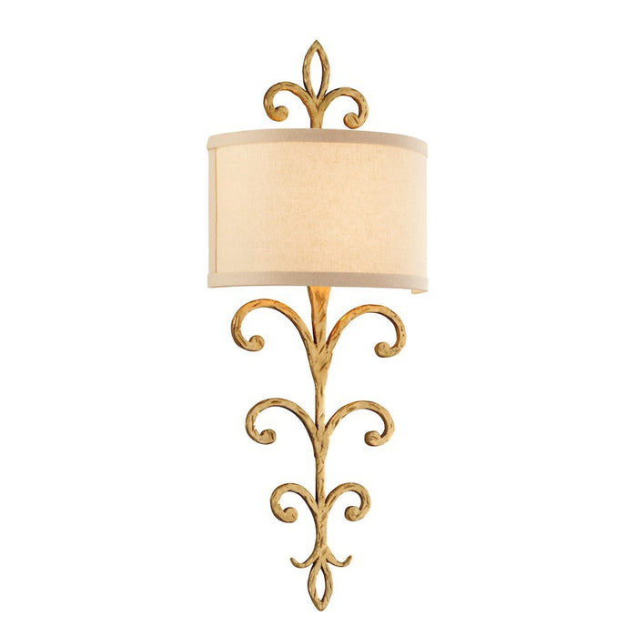 Troy Lighting Crawford 2 Light Wall Sconce, Crawford Gold