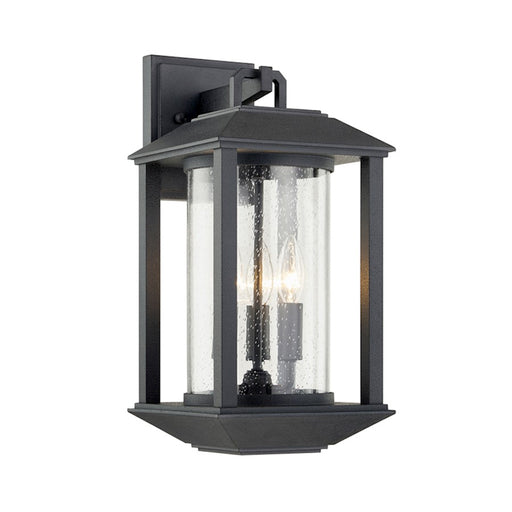 Troy Lighting Mccarthy 3Lt Wall Sconce, Graphite/Clear Seeded - B7282-FOR
