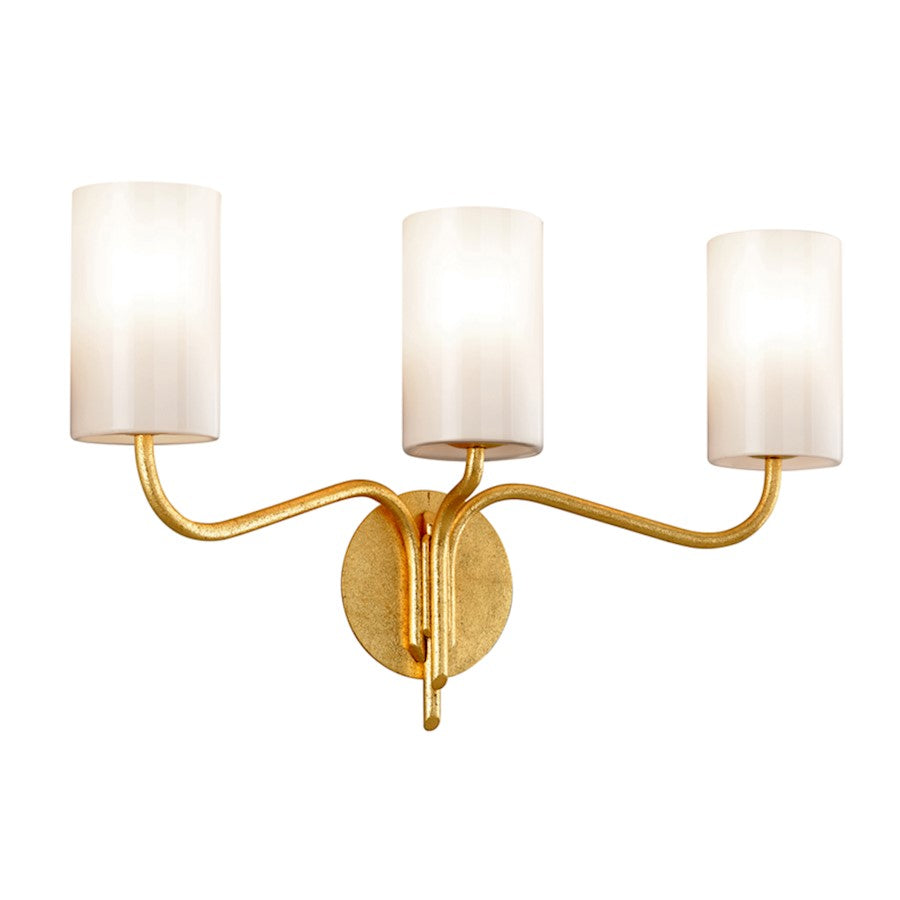 Troy Lighting Juniper 3 Light Bath Vanity, Gold Leaf - B7493-GL