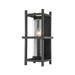 Troy Lighting Carlo 1 Light Small Exterior Wall Sconce, Black/Clear - B7501-TBK