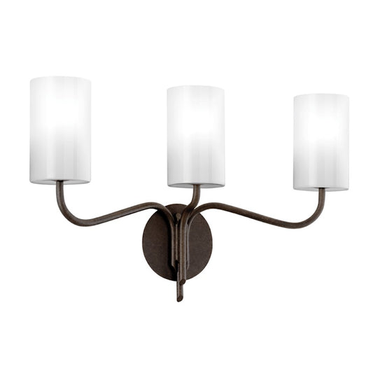 Troy Lighting Juniper 3Lt Bath Vanity, Juniper Bronze/Opal Glossy - B7723-HBZ