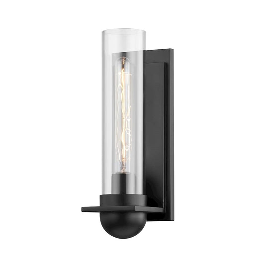 Troy Lighting Kai Newton 1 Light Wall Sconce, Satin Black - B7791-SBK