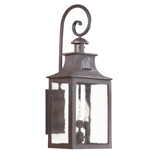 Troy Lighting Newton 3 Light Wall Sconce, Old Bronze/Clear Seeded - B9005-SFB