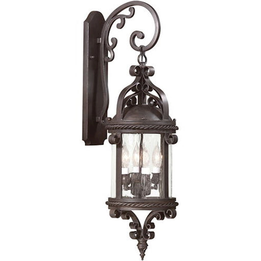 Troy Lighting Pamplona 4Lt Wall Sconce, Large, Bronze/Clear Seeded - B9122-SFB