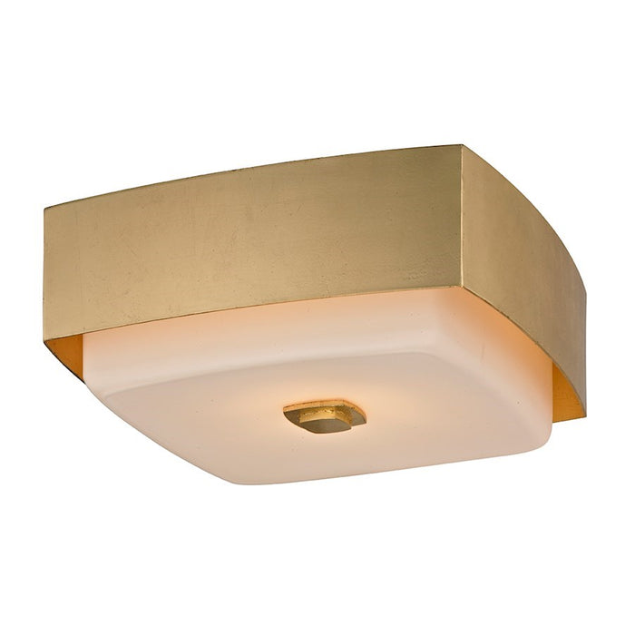 Troy Lighting Allure 1 Light Square Ceiling Flush, Gold Leaf