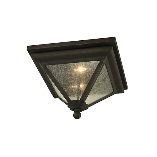 Troy Lighting Geneva 2Lt Flush Mount, Vintage Bronze/Clear Seeded - C6470-VBZ