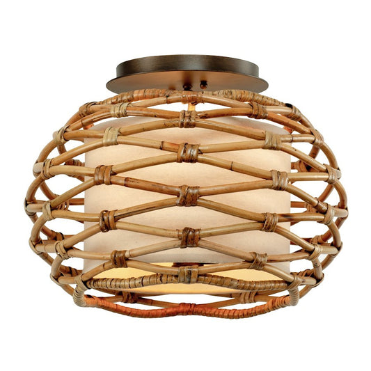 Troy Lighting Balboa 3 Light Ceiling Semi Flush, Bronze