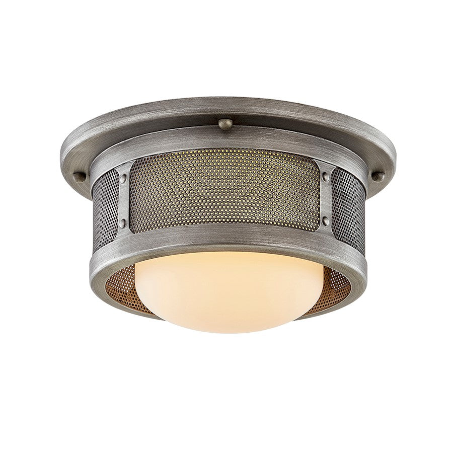 Troy Lighting Bauer 1 Light Flush Mount, Antique Pewter - C7370-AP