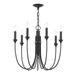 Troy Lighting Cate 7 Light Chandelier, Forged Iron - F1007-FOR