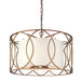 Troy Lighting Sausalito 5Lt Chandelier, Silver Gold/White - F1285-SG