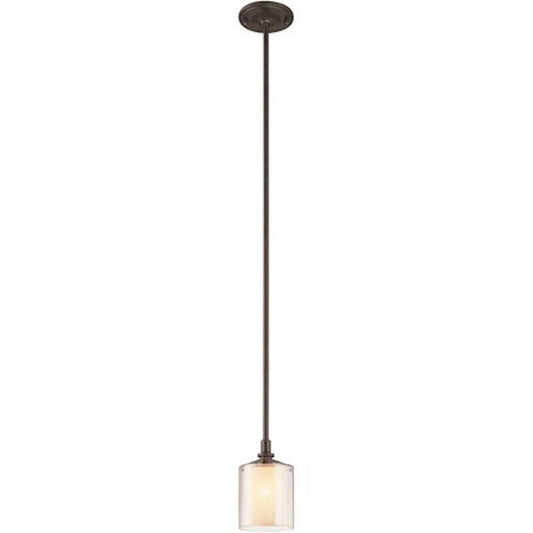 Troy Lighting Arcadia 1Lt Pendant, French Iron/Clear - F1719-TRN