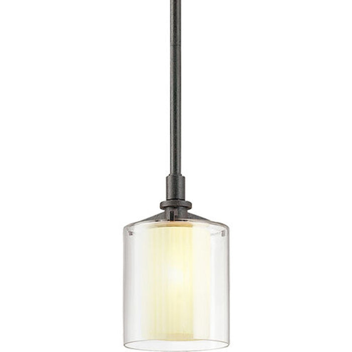 Troy Lighting Arcadia 1Lt Pendant, French Iron/Clear