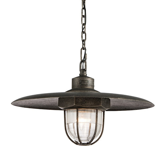 Troy Lighting Acme 1 Light Pendant, Aged Pewter - F3897-APW