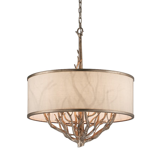 Troy Lighting Whitman 6 Light Chandelier, V Bronze/Hardback Linen - F4106-VZ