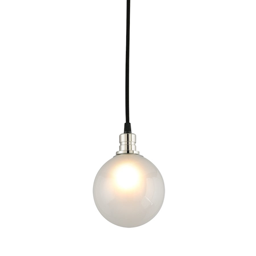 Troy Lighting Andromeda 1 Light Pendant, Black/Nickel - F4824-TBK-PN