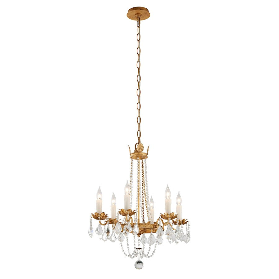 Viola Chandelier, Distressed Gold